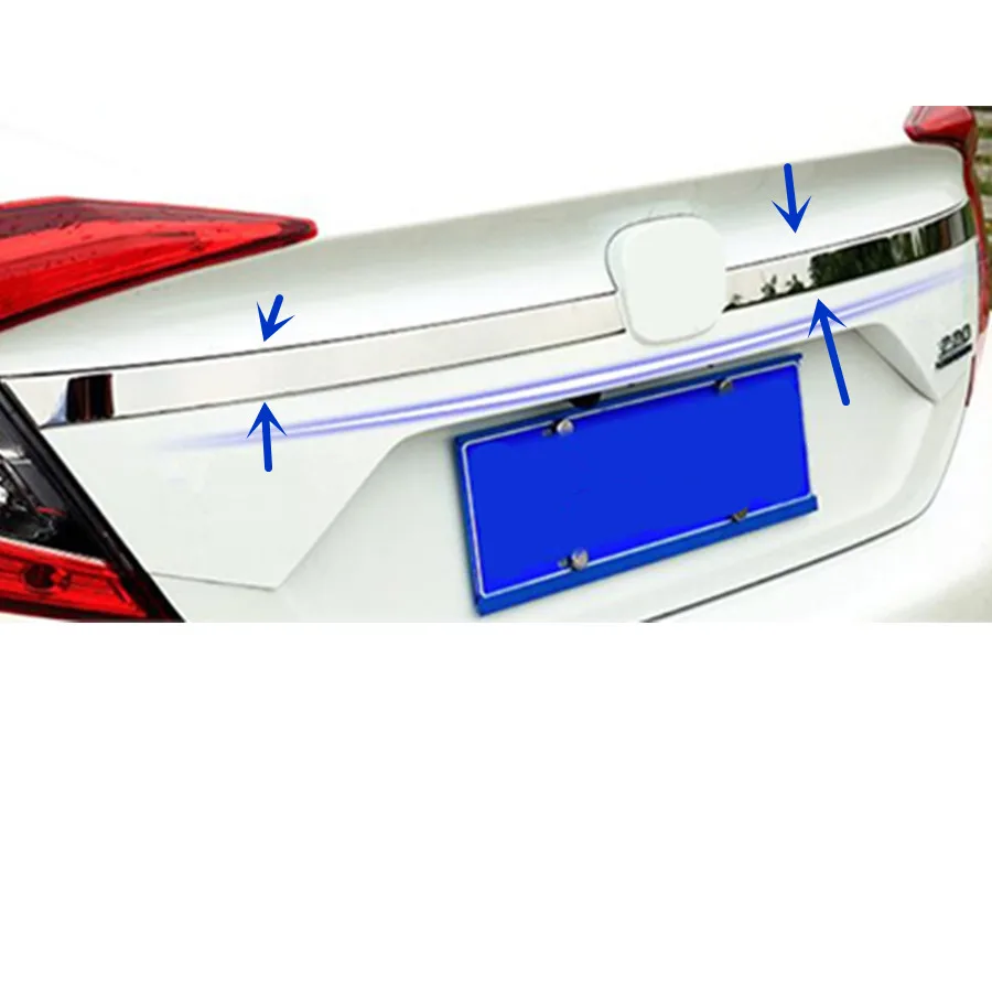 Для Honda Civic 10th Sedan автостайлинг багажник крышка из нержавеющей стали задняя дверь отделка задних фонарей палка 2 шт