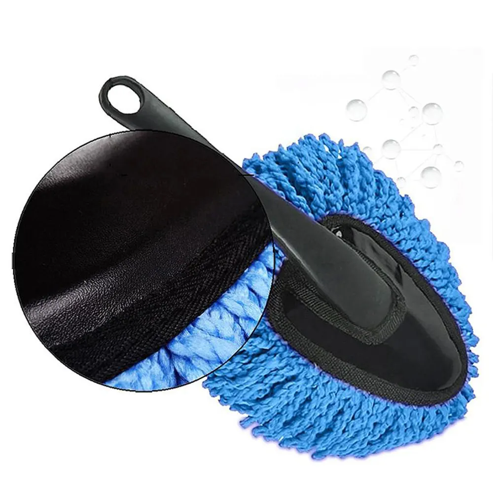 Vehemo with Handle for Car Cleaning Brush Car Wash Brush Cleaning Brush Window Mop Home Auto Detailing Automobile Dust Removal - Цвет: Blue