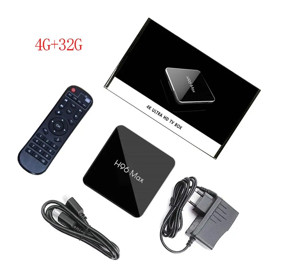 4G 32G LEMFO H96 MAX X2 Android tv Box 9,0 4 Гб ram 64 ГБ 32 ГБ 4K 3D H.265 2,4/5G WiFi Netflix YouTube телеприставка - Цвет: 4G 32G