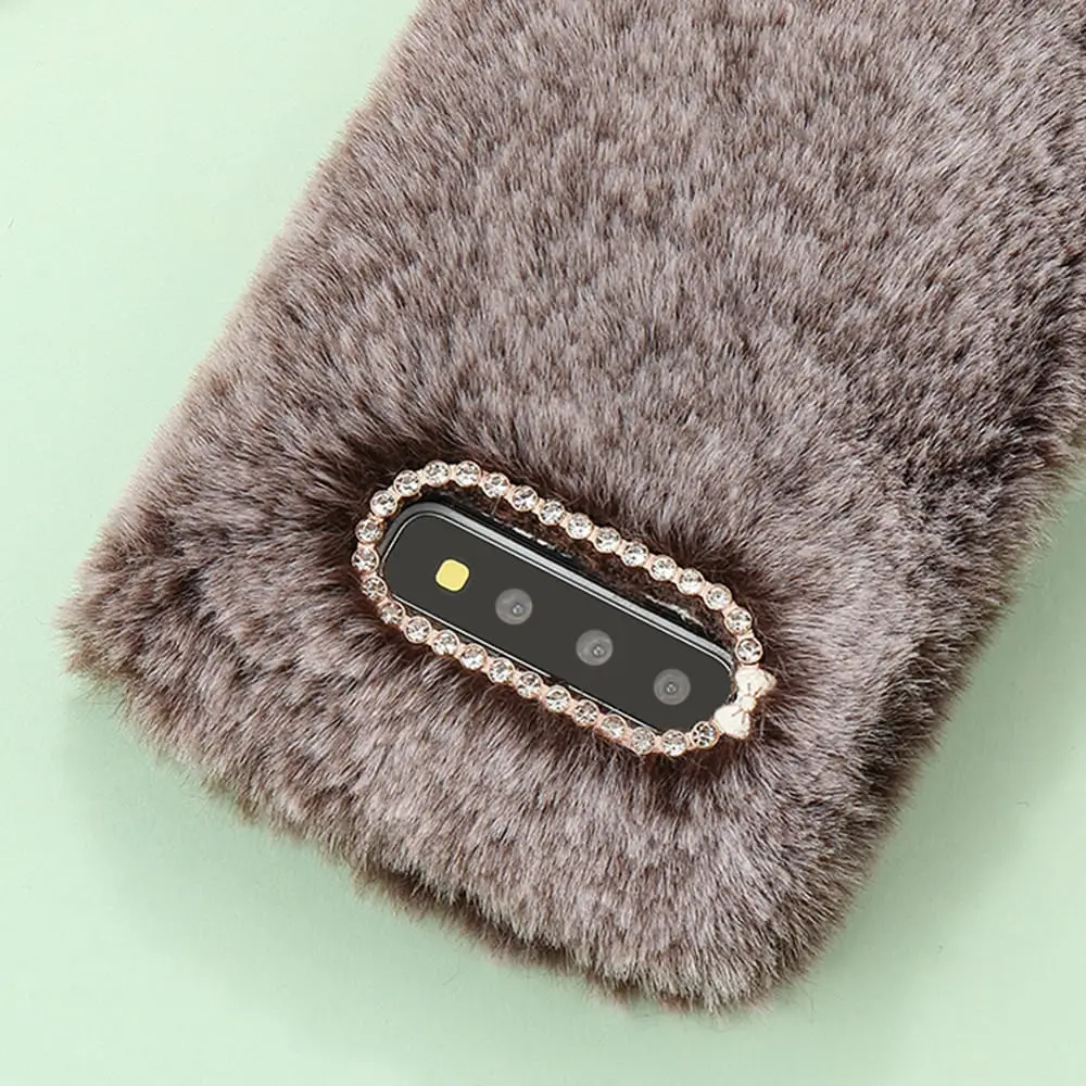 L-FADNUT Роскошный милый меховой пушистый чехол-кошелек для samsung Galaxy S10e Note 9 S9 Plus S8 Note 10 Plus 5G S7 edge мягкое кожанное покрытие
