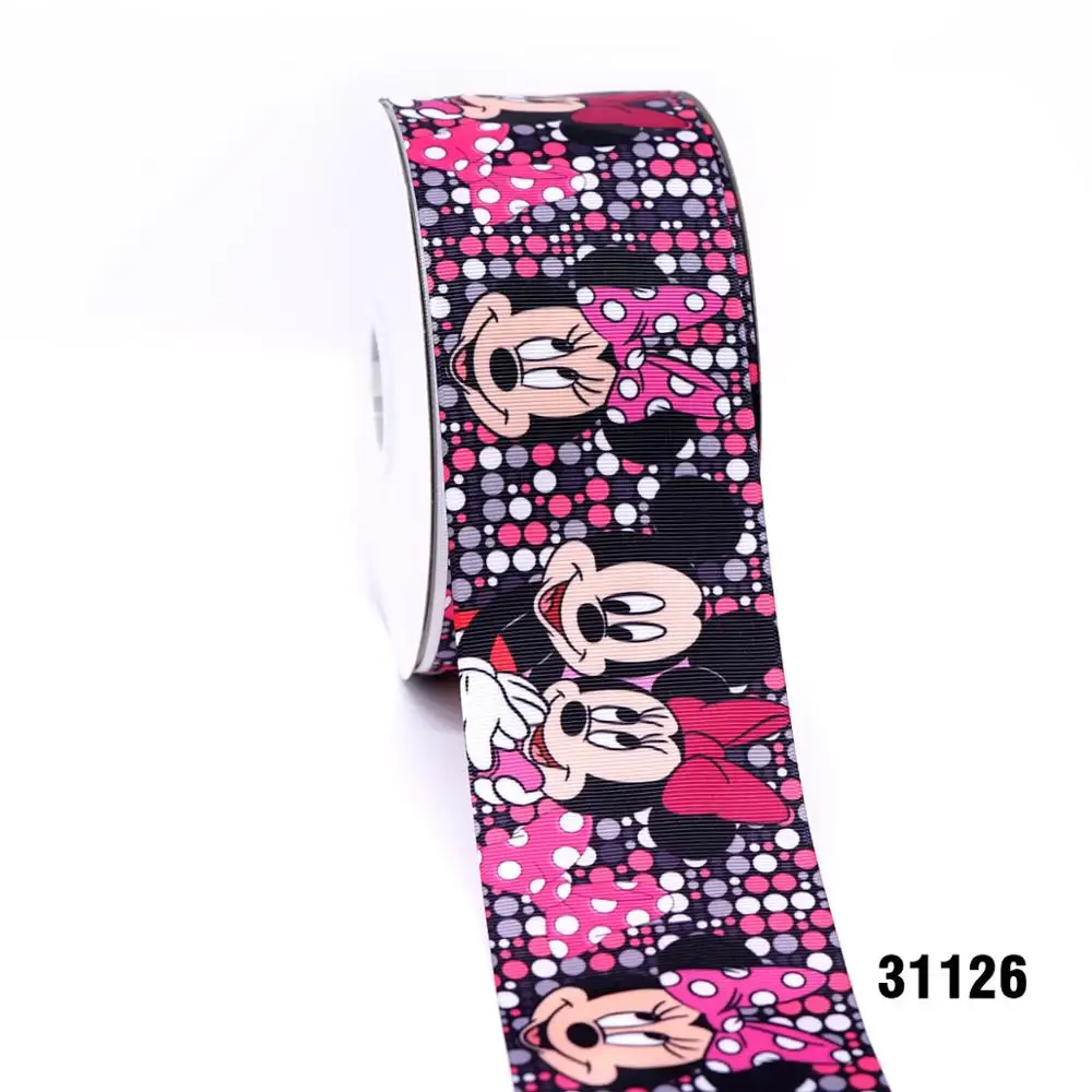 31126 50 ярдов в размер мультфильм ленты напечатанные grosgrain ленты 30885 - Цвет: 31126