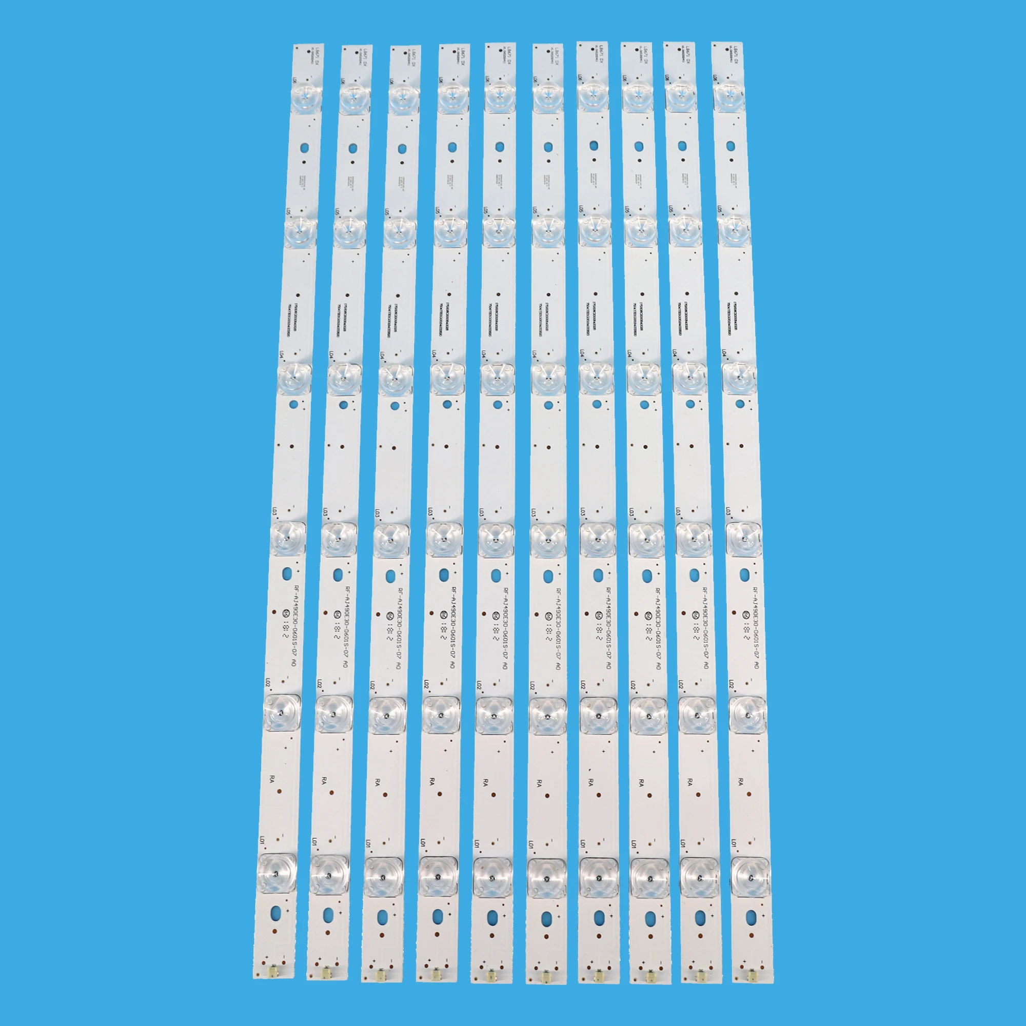 Tira de Retroiluminação Led para Sharp Lc49cuf8462es 49cugb362ks Lc-49cuf8372es Lc-49cuf8472es Rf-aj490e300601s-07 a0 10 Pcs Set - Imagem 5