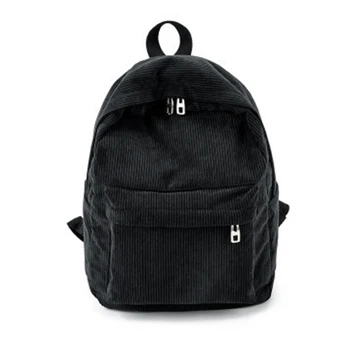 

Corduroy Backpack Fashion Ladies School Backpack Solid Color Ladies Backpack Teen Girl School Bag Female Bag2021