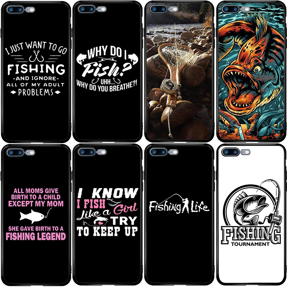 Cover Case for iPhone Oneplus 5S SE 2020 6S 7 8 6T 8T Plus XS XR 11 12 Pro Mini Max Bass fishing Fisherman | Мобильные телефоны и