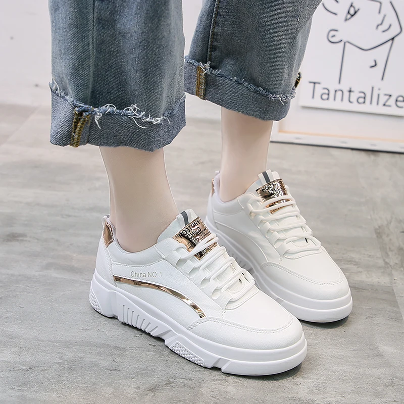 

Summer Sneakers Wedges Leather Shoes Women Casual Shoes Comfortable Breathable Female Zapatos Mujer Trainers Shoes U20-85