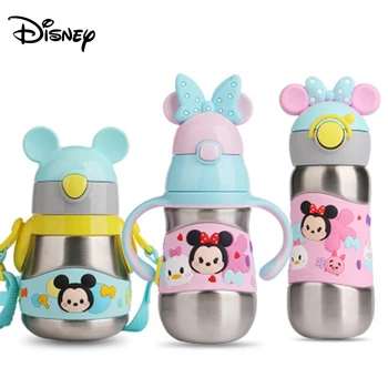 

Disney Children's Stainless Steel Drinking Cup Student Baby Straw Cup Silicone Resistance Drop Cup