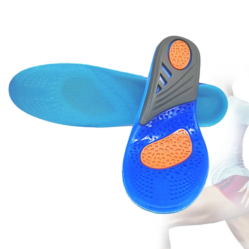 EU40-46 Silicone Insoles Gel Shoe Pads Orthopedic Insole Deodorant Massage Shock 