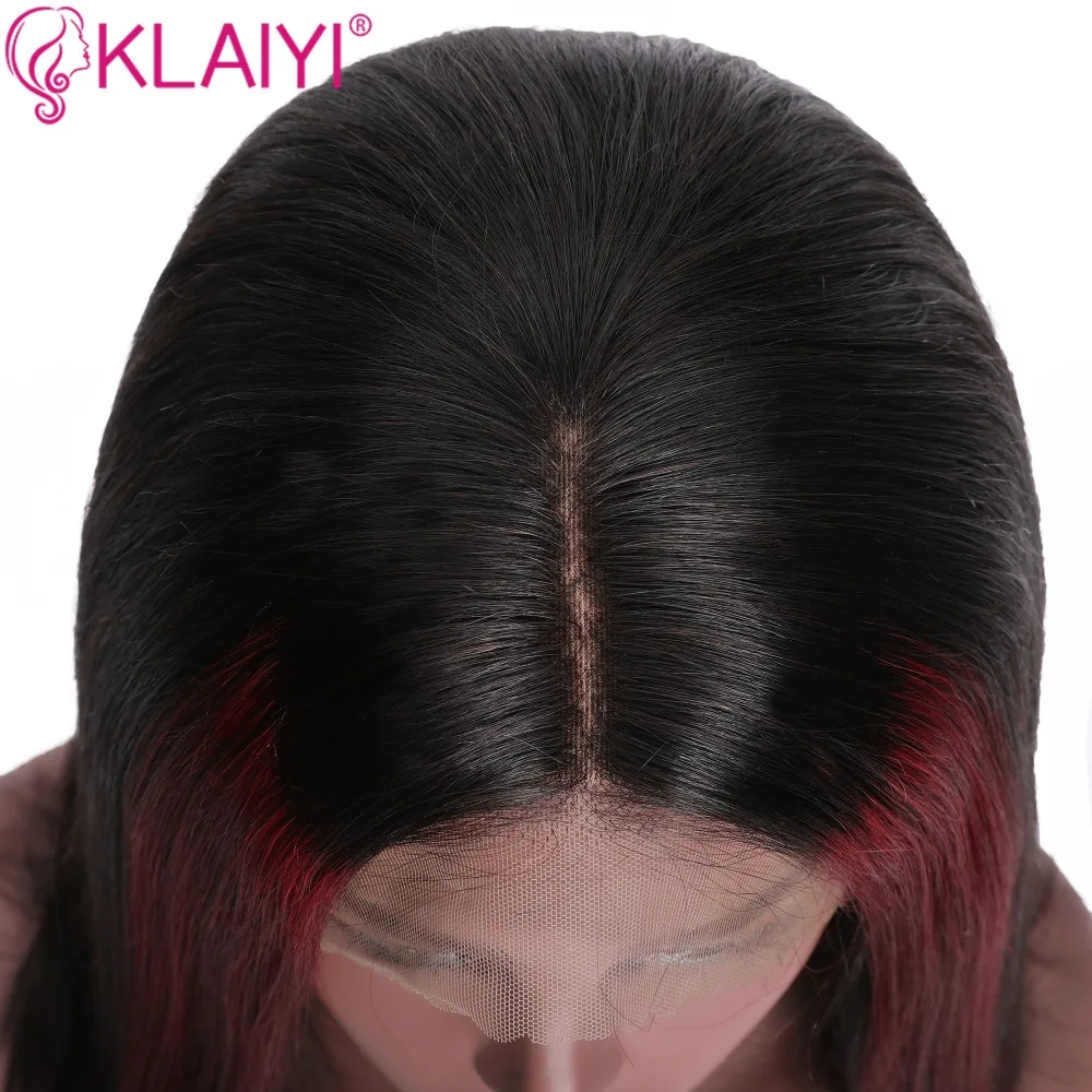 Klaiyi волосы TL30/TL99J прямые волосы парик 13X4 кружевные передние человеческие волосы парики "-24" бразильские 150% волосы remy Предварительно выщипанные волосы