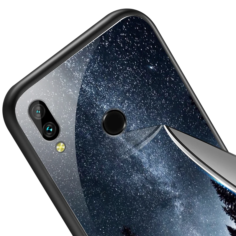 Капа для Huawei Honor 6X 7A 8A 7C 7X 8X 9Lite заднее закаленное Стекло чехол для телефона Y6 Y9 Y7 премьер-профессионал Magic2 Роскошная оболочка