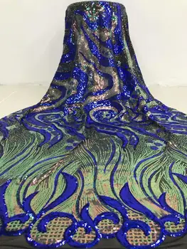 

Newest Embroidery nigeria Lace fabric 2020 high quality lace New style French tulle lace fabric African sequins lace fabric