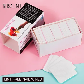 

ROSALIND 250pcs Nail Polish Remover Lint Free Wipes Cotton Napkins Unloading Cotton Padded Armor Cotton Beauty Tool Soft Towel