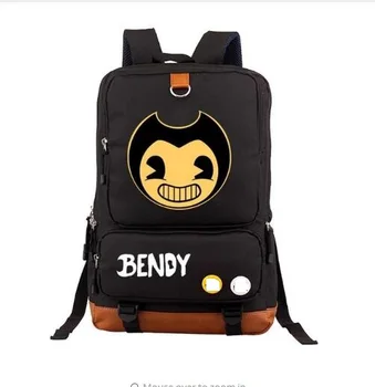 

Hot anime Bendy and The Ink machine school bag backpack student book bag Notebook men women backpack Daily backpack 4 style