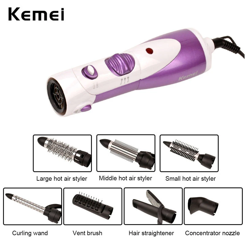 Kemei 7 в 1 многофункциональный электрический фен для волос бытовой подходит для всех видов волос с Difusser стиль волос инструмент фен