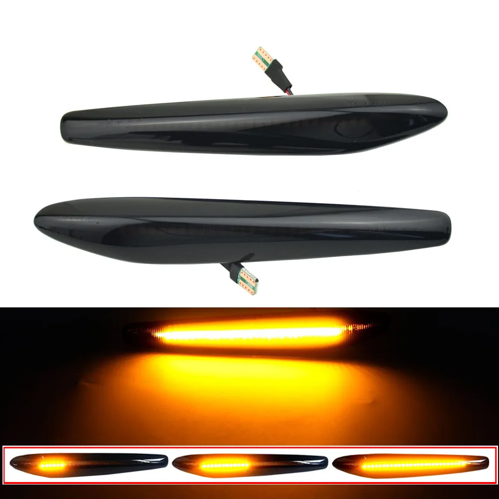 2piece Car Dynamic Side Marker Light Blinker Led Turn Signal Lamp For