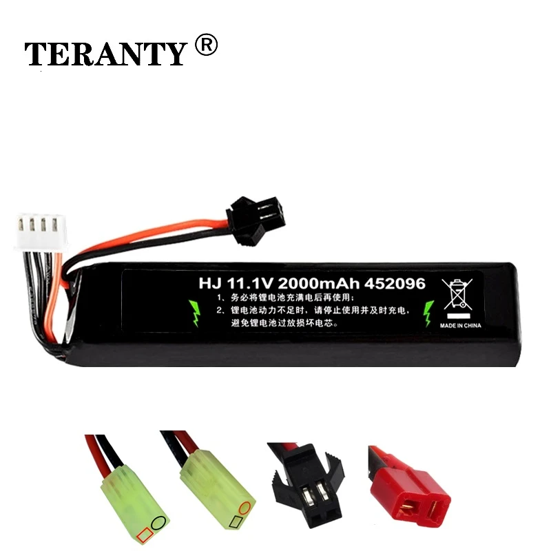 452096 Аккумулятор для водяного пистолета 2S / 3S Lipo 7 4 В/11 1 В 2000 мАч AKKU Mini Airsoft BB