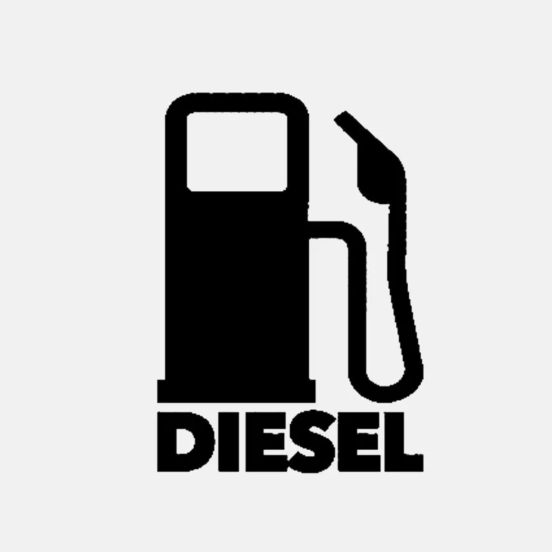 

8CM*12CM DIESEL Fuel Vinyl Decals Fun Car Sticker Black/Silver for volvo xc90 mazda accessories