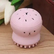 Силиконовая Очищающая щетка для лица милая Осьминог Форма очищающее средство для лица Очиститель пор отшелушивающая щетка для мытья скраба лица Уход за кожей