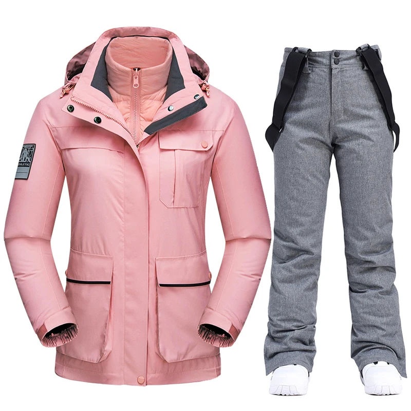Ski Suit Women Windproof Waterproof Warm Down Liner Ski Snowboarding