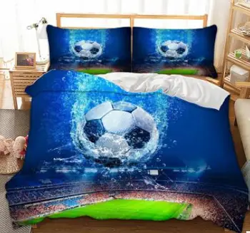 

3D Football Bedding Set Duvet Cover With Pillowcase Twin Queen King Size Bed Set 3pcs bedlinen