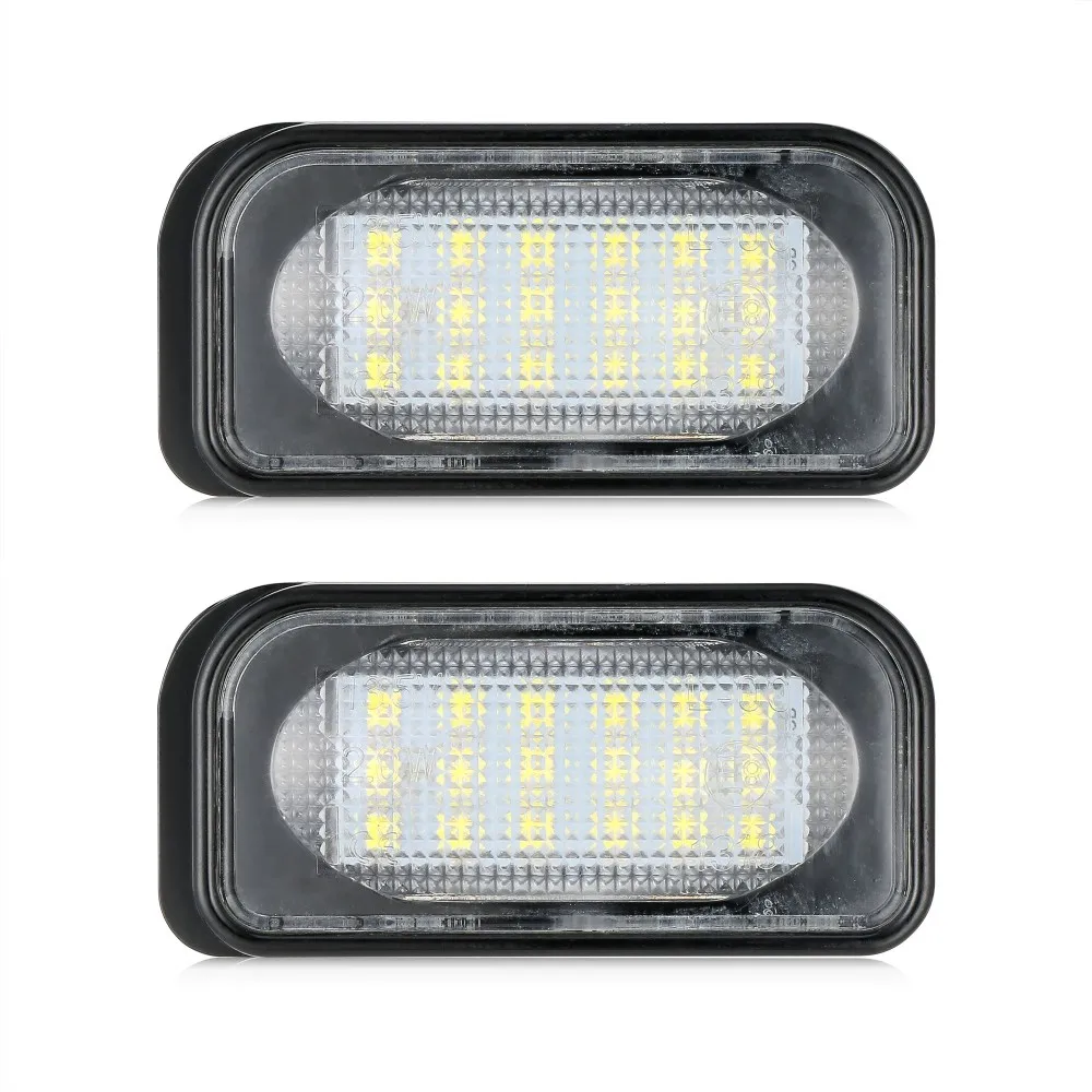 2x 18-SMD светодиодный фонарь номерного знака для Mercedes Benz C-Class W203 Sedan SL-Class R230 CLK-Class W209 C209 A209 автостайлинг