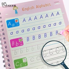 2021 crianças reutilizáveis livro copybook para caligrafia inglês palavras prática escrita livro para crianças brinquedos livros mágicos