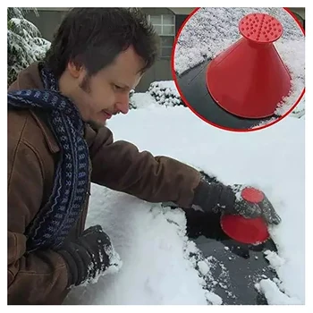 

Auto Car Magic -Shaped Windshield Ice Scraper Snow Shovel Tool Funnel Three-piece Suit Snow Remover Deicer Outdoor Deicing