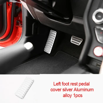 

Pedal Cover Left Foot Rest For Ford Mustang Aluminum Alloy 2015 Silver 1pc -2020