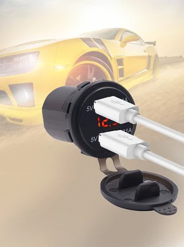 

USB Charging Socket Car Charger Power Socket Car Quick Charger Dual USB Vehicle-mounted 4.2A DC12-24V Charging
