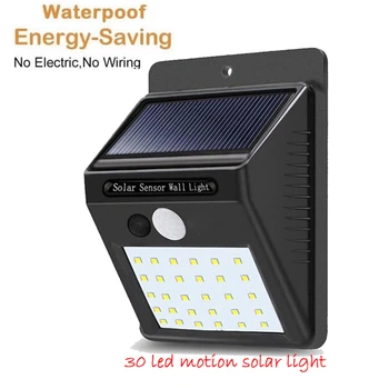 

1-4Pcs 30 LED Solar Lamp Waterproof Solar Night Light Motion Sensor Porch Path Street Fence Garden Stairs Wall Corridor Emergenc