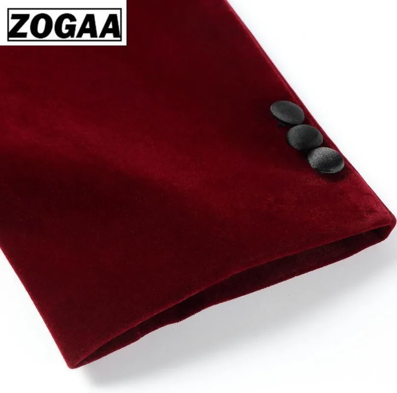 ZOGAA, бархатные костюмы, мужские классические комплекты из 3 предметов, модные свадебные костюмы в английском стиле, мужские однотонные приталенные смокинги для жениха, костюм для выпускного