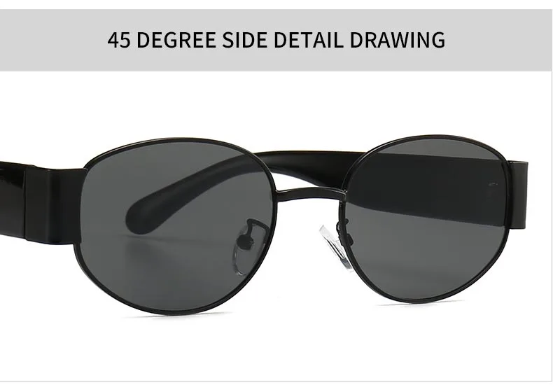 JASPEER стимпанк Металлические овальные солнцезащитные очки для мужчин и женщин брендовые дизайнерские круглые черные прозрачные винтажные мужские солнцезащитные очки UV400