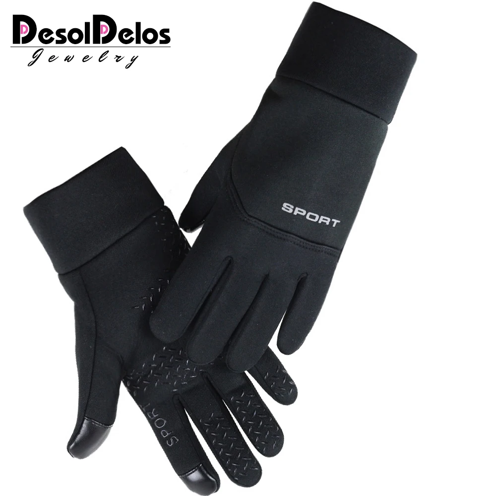 DesolDelos Windproof Cycling Gloves Men Women Touch Screen Sports Motorcycle Sport Gloves Full Finger Gloves Non-slip Luvas