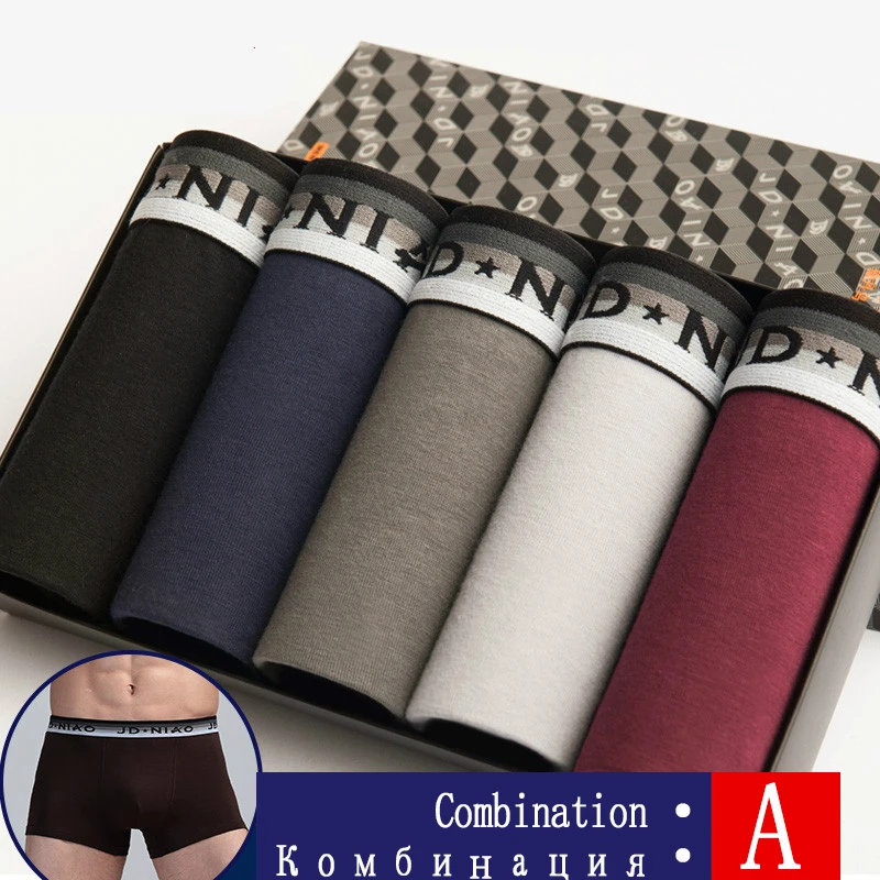 bierdan L-5xL бренд почты боксёрские шорты мужчины mens комфортно мужчин boxershorts хлопок сексуально 5pcs / много cueca 24type мужского нижнего белья трусы мужские трусы-боксеры боксеры нижнее белье трусики - Цвет: JDN A BOX