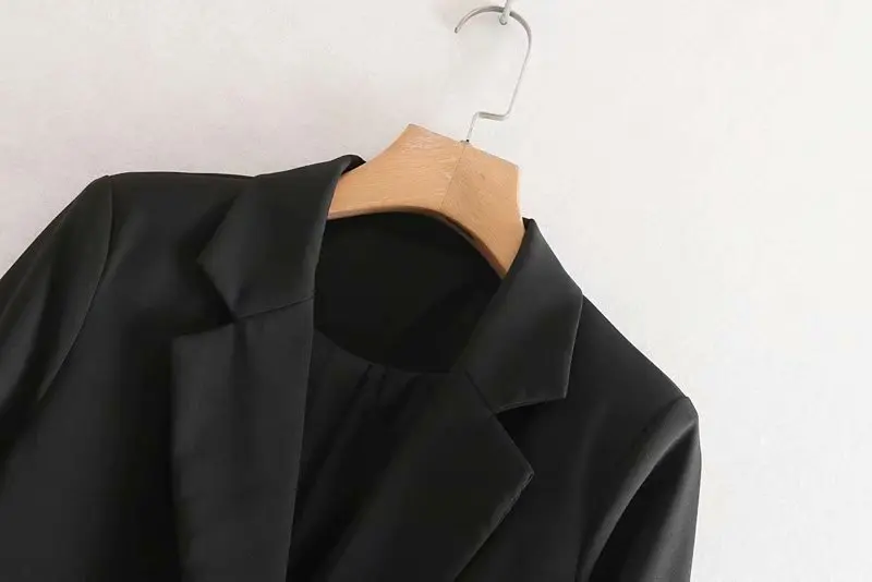

2019 Autumn New Style Western Style Retro Double Breasted Pocket Casual Suit Jacket