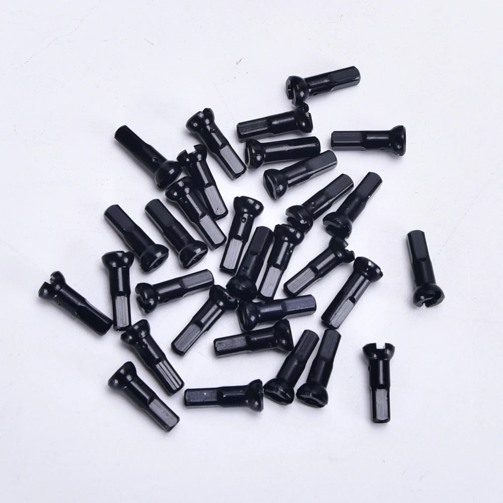 SAPIM SECURE LOCK NIPPLES EXTERNAL BLACK RED 14G 12/14MM ALUMINIUM ALLOY BLACK bike spokes nipples