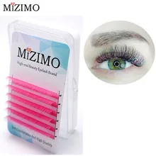 MIZIMO Цвет наращивание ресниц 0,07/0,1 мм C/D 8-17 мм Розовый Красный Искусственная норка для наращивания ресниц
