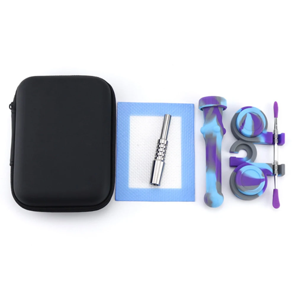 1 Набор силиконовых трубок с баночкой и держателем для сигарет чистящим