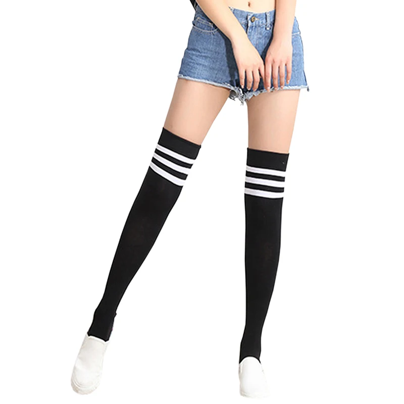 

New Socks Fashion Stockings Casual Cotton Thigh High Over Knee High Socks Girls Womens Female Long Knee Sock GFFZXW125
