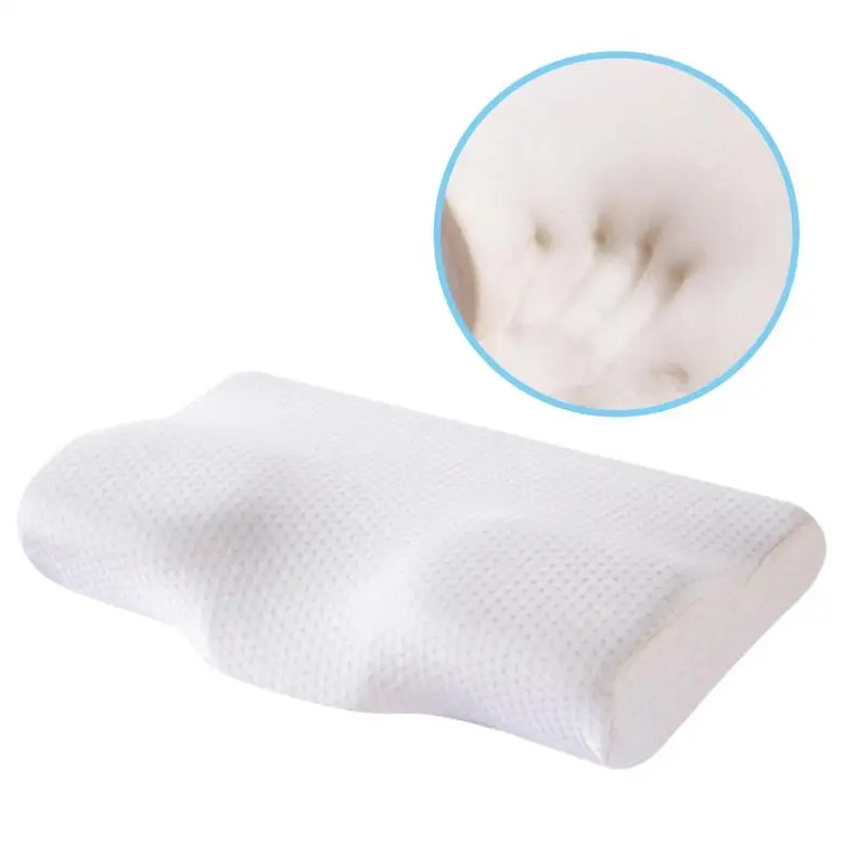 

New Memory Foam Bedding Pillow Neck Protection Slow Rebound Memory Foam Butterfly Shaped Pillow Health Cervical Neck 50x30cm