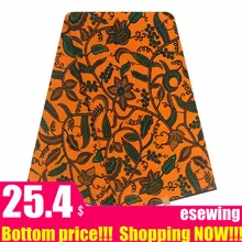 Настоящий воск высокое качество голландский воск африканская вощеная ткань принтом Анкара голландский воск Лидер продаж дизайн для женщин платье
