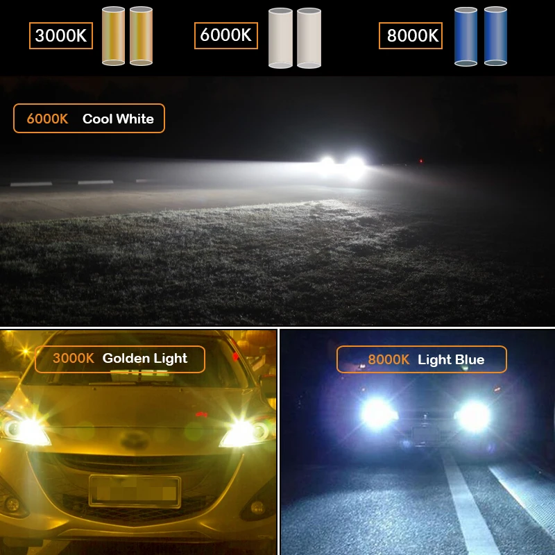 Автомобильные светодиодные лампы фар головного света BEMOST K6 9005 9006 H11 H4 880 9012 H1 H3 H7