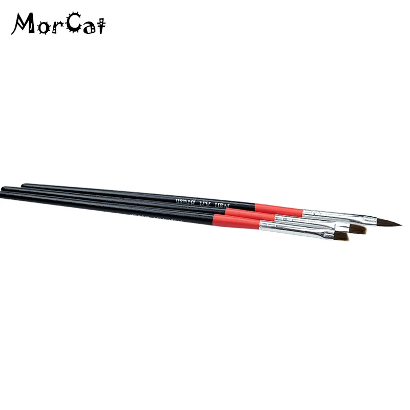 nail brush 3 pcs MorCat, 15 шт., кисти для ногтей, DIY дизайн ногтей, ручка с кисточкой, Раскрашивание, рисование, Веерная линия, строитель, цветочный дизайн, гель для ногтей, инструмент - Цвет: nail brush 3 pcs