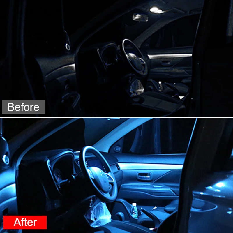 4 шт. светодиодные лампы для салона автомобиля Mitsubishi ASX 2013 2014 2015 2016 2017 2018|Лепнина