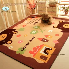 Ультра мягкий вельветовый Детский ковер с 3D принтом в виде цветов, для игр, Ползания, для гостиной, спальни, кабинета