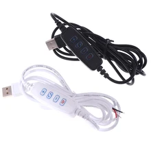 1 pces led dimmer porta usb fonte de alimentação linha cabo de extensão com interruptor de ligar adaptador venda quente