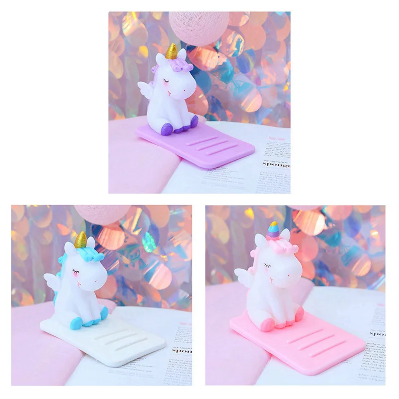  Universal Telefon Halter Nette Cartoon Einhorn Handy Halterung Ständer Tabletten Desktop Halter für