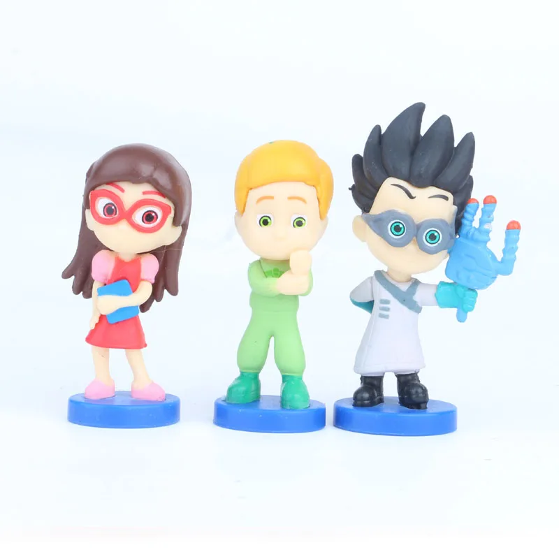 12 шт. набор PJ Masks мультяшная фигурка аниме игрушка Pj маска Catboy Owlette Gekko модель детские игрушки для детей подарки 3-6 см 2S43
