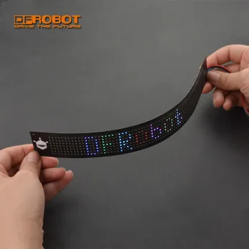 

new DFRobot Flexible RGB LED Matrix 7x71 supports showing numbers and alphabets compatible with arduino for wearable devices