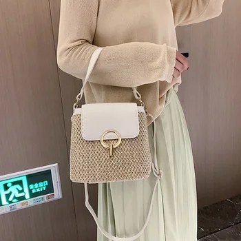 

2020 new style hand-woven straw woven small bag fashionable cool shoulder bag women