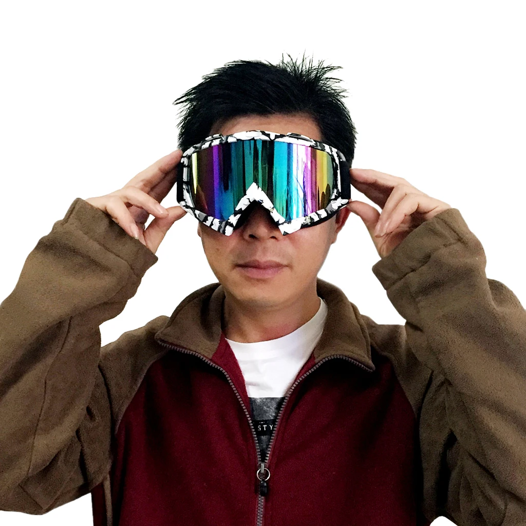 Professional Skiing Snowboarding Snowmobile Goggles Anti-fog UV Sunglasses Eye Protector Skiing Goggles